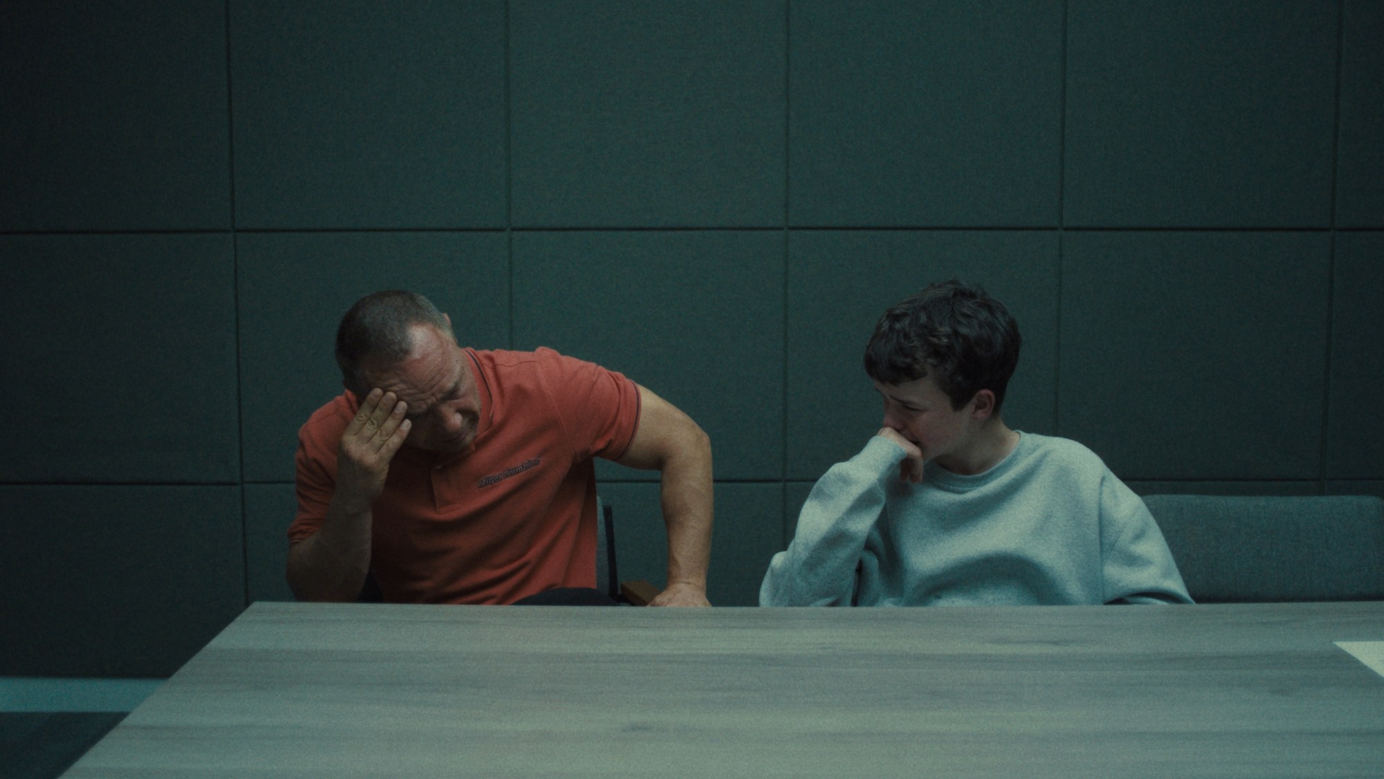 Stephen Graham as Eddie Miller and Owen Cooper as Jamie Miller in 'Adolescence.'