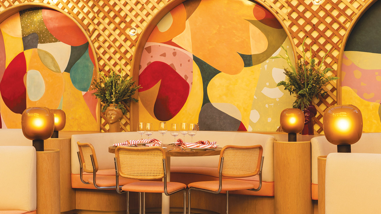 Alba’s interiors are inspired in part by Italian mid-century designer Gio Ponti.